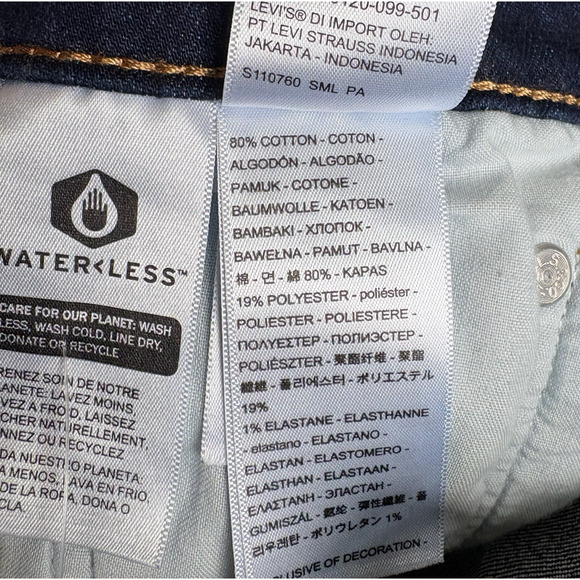 Levis 725 High Rise Bootcut Jeans Size 30 x 30 Dark Wash Stretch Denim - Picture 9 of 14